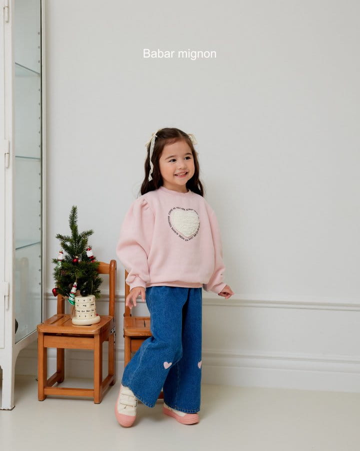 Babar Mignon - Korean Children Fashion - #Kfashion4kids - Denim Heart Pants - 3