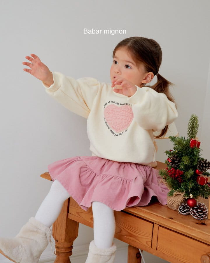 Babar Mignon - Korean Children Fashion - #Kfashion4kids - Bbosong Heart Sweatshirt - 2