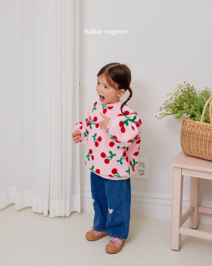 Babar Mignon - Korean Children Fashion - #childofig - Denim Heart Pants - 8