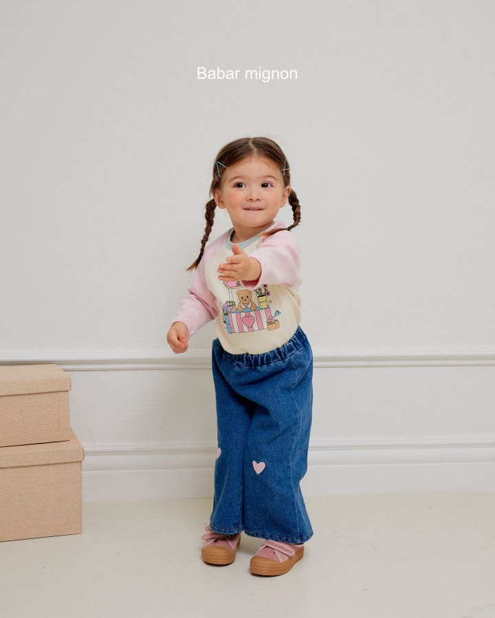 Babar Mignon - Korean Children Fashion - #childofig - Denim Heart Pants - 9