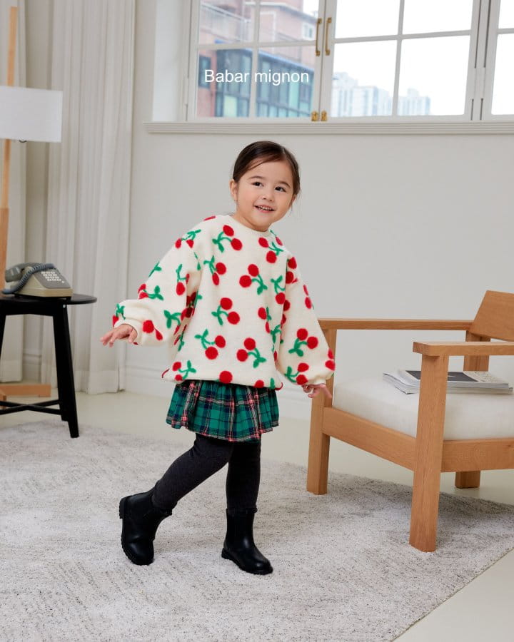 Babar Mignon - Korean Children Fashion - #childofig - Check Cancan Skirt Leggings - 2