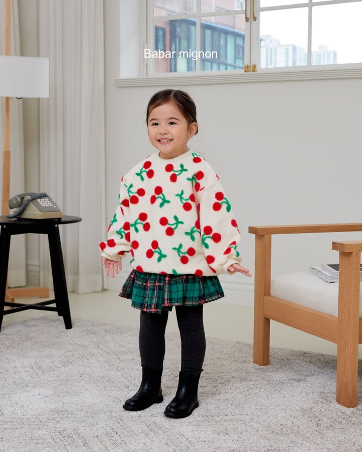 Babar Mignon - Korean Children Fashion - #childofig - Check Cancan Skirt Leggings - 3