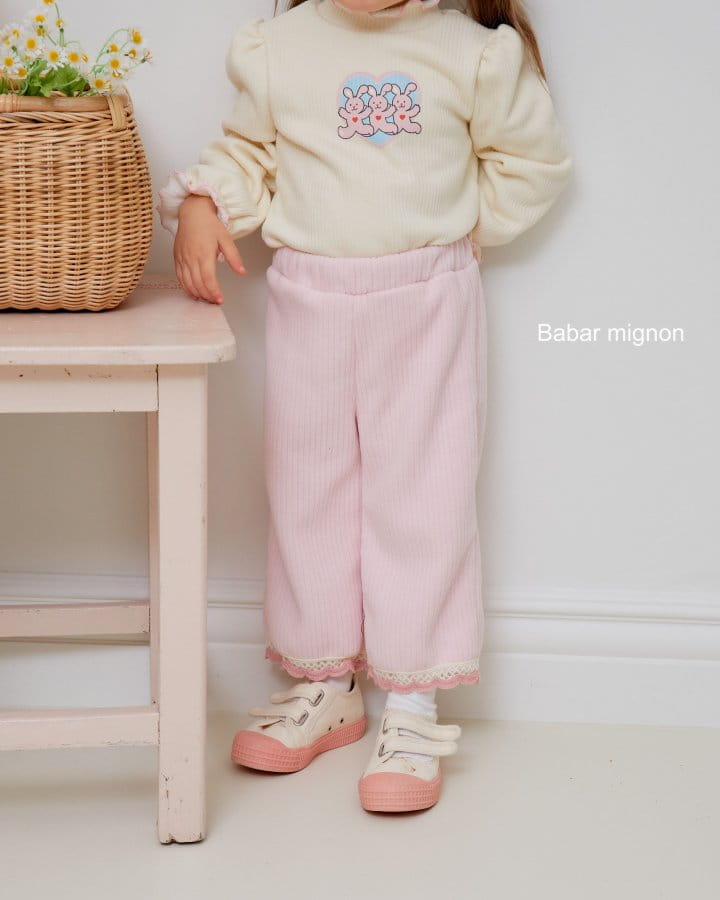Babar Mignon - Korean Children Fashion - #childofig - Rib Lace Pants