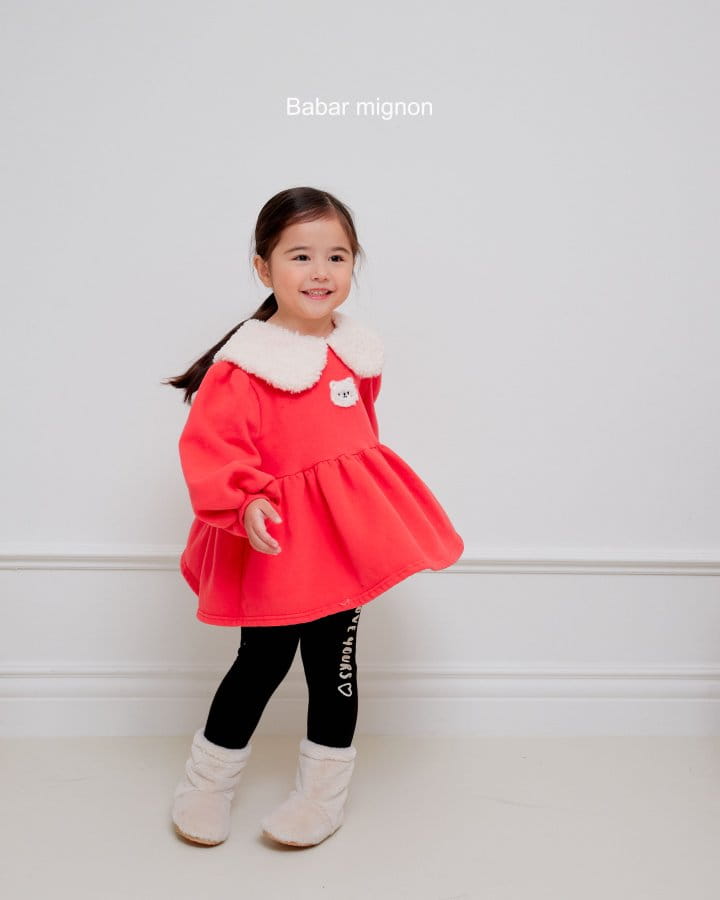 Babar Mignon - Korean Children Fashion - #childrensboutique - Lettering Leggings - 7