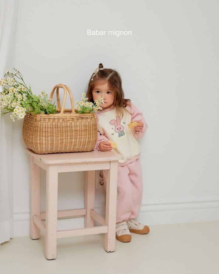 Babar Mignon - Korean Children Fashion - #childrensboutique - Rabbit Top Bottom Set - 5