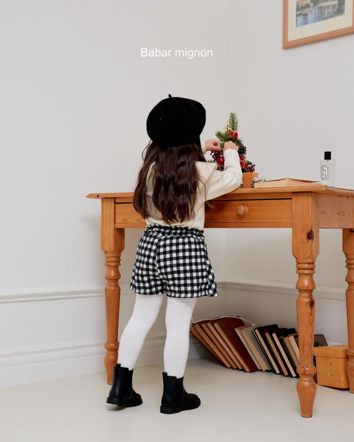 Babar Mignon - Korean Children Fashion - #childrensboutique - Check Wrap Pants - 8