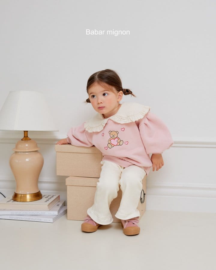 Babar Mignon - Korean Children Fashion - #designkidswear - Collar Bear Sweatshirt - 9