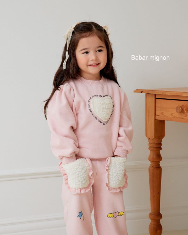 Babar Mignon - Korean Children Fashion - #designkidswear - Bbosong Heart Sweatshirt - 12