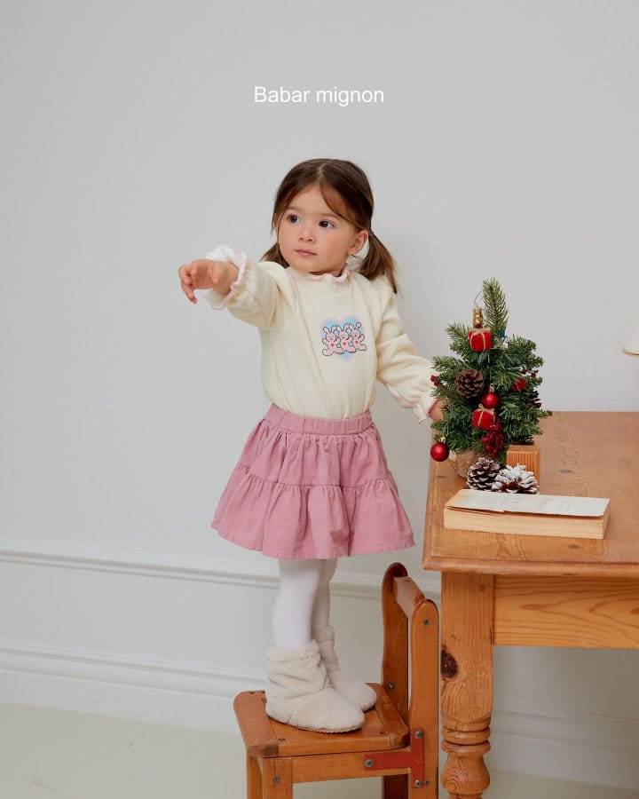 Babar Mignon - Korean Children Fashion - #discoveringself - Three Friends Rib Tee - 3