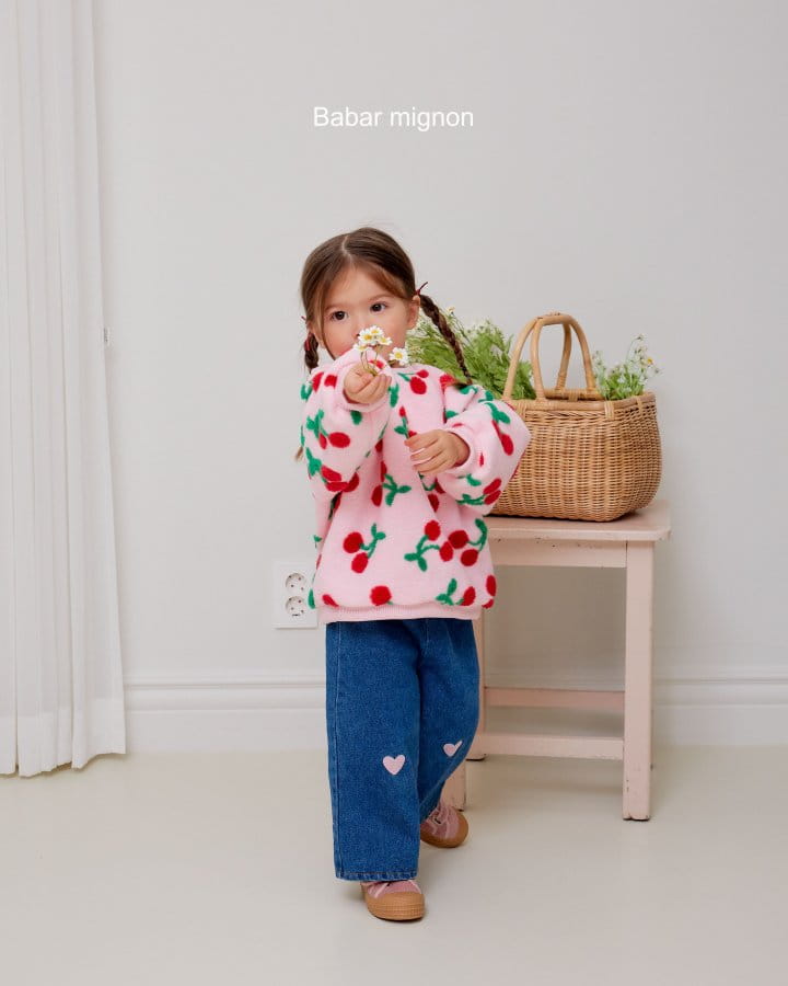 Babar Mignon - Korean Children Fashion - #discoveringself - Big Cherry Sweatshirt