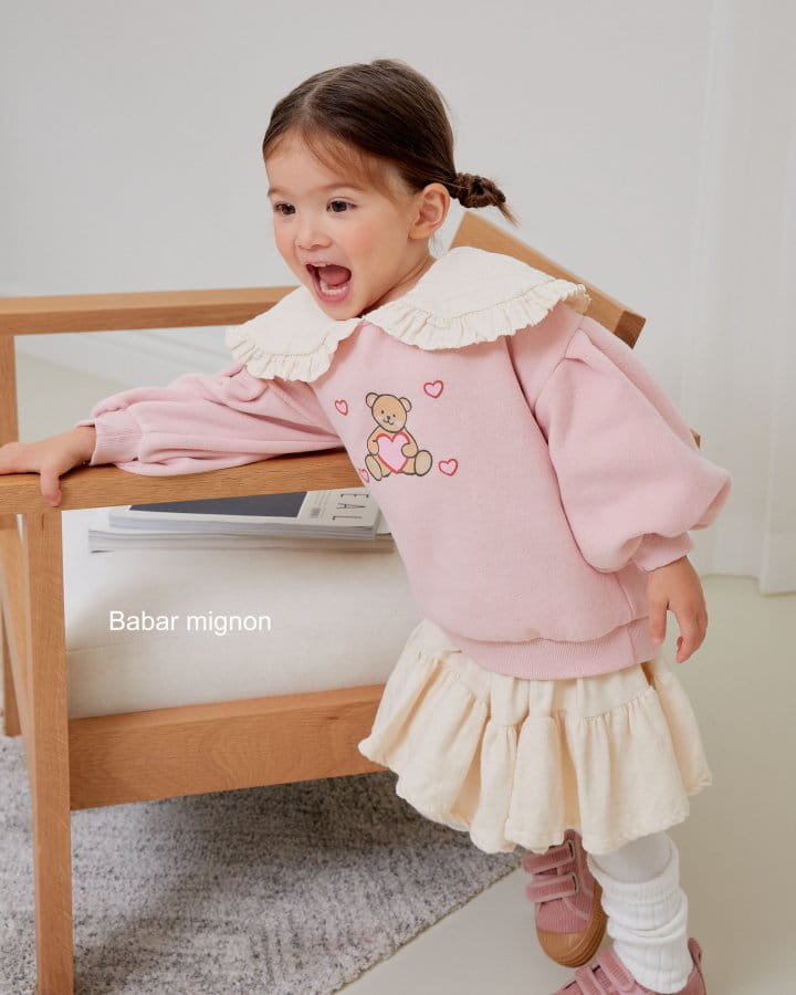 Babar Mignon - Korean Children Fashion - #fashionkids - Collar Bear Sweatshirt - 11