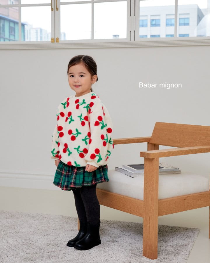 Babar Mignon - Korean Children Fashion - #fashionkids - Check Cancan Skirt Leggings - 7