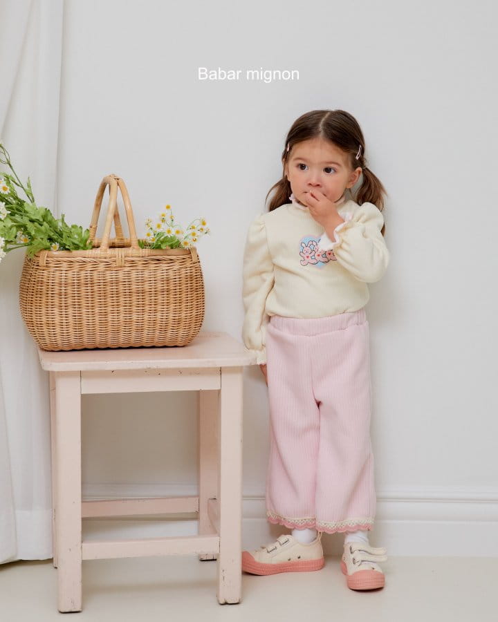 Babar Mignon - Korean Children Fashion - #fashionkids - Rib Lace Pants - 5