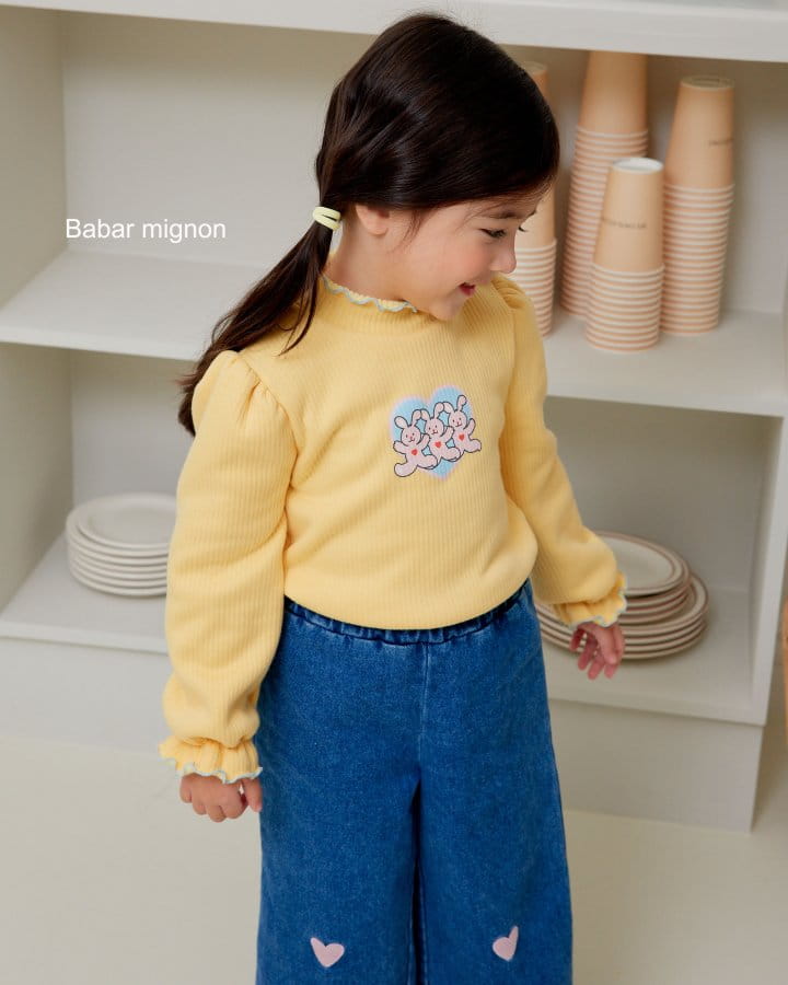Babar Mignon - Korean Children Fashion - #discoveringself - Three Friends Rib Tee - 4