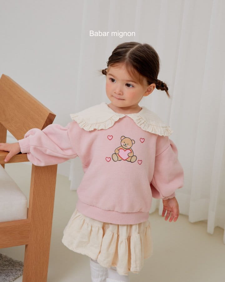 Babar Mignon - Korean Children Fashion - #kidsshorts - Collar Bear Sweatshirt - 12
