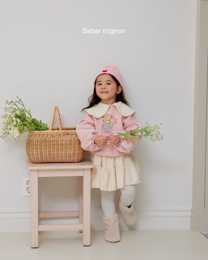 Babar Mignon - Korean Children Fashion - #kidsshorts - Kitchen Bear Sweatshirt - 7