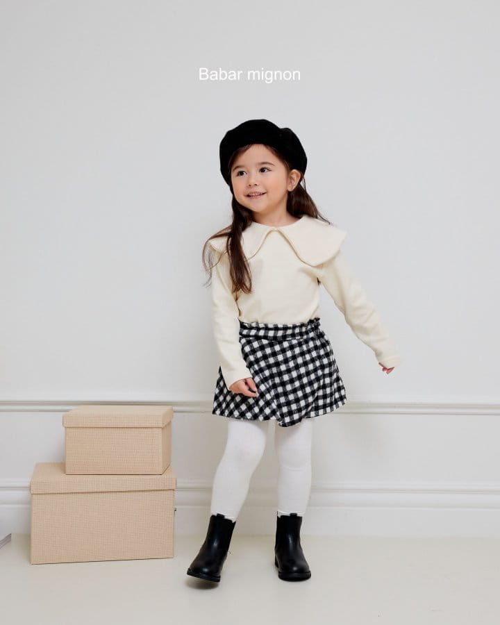 Babar Mignon - Korean Children Fashion - #kidsshorts - Check Wrap Pants - 12