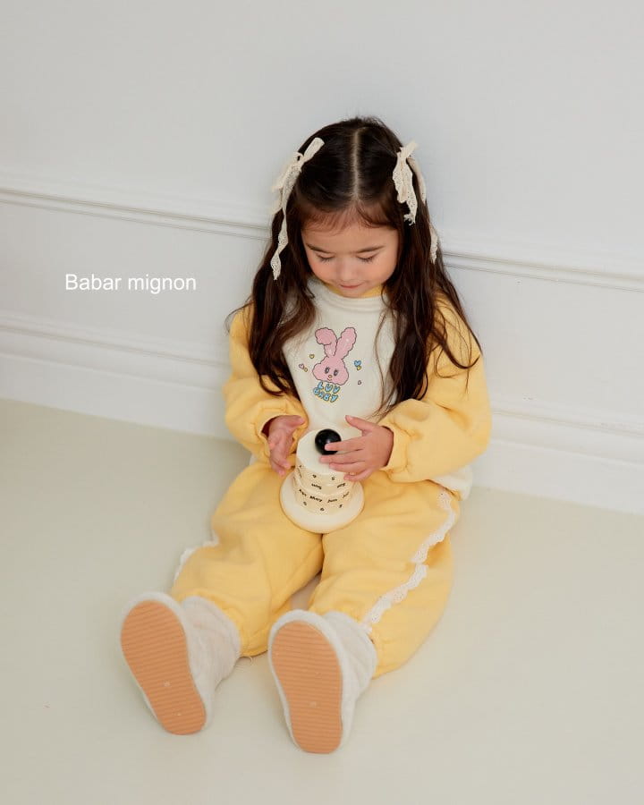 Babar Mignon - Korean Children Fashion - #kidsstore - Rabbit Top Bottom Set - 10