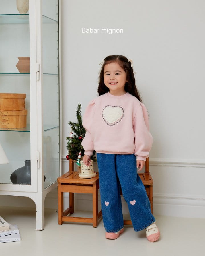 Babar Mignon - Korean Children Fashion - #Kfashion4kids - Denim Heart Pants - 4