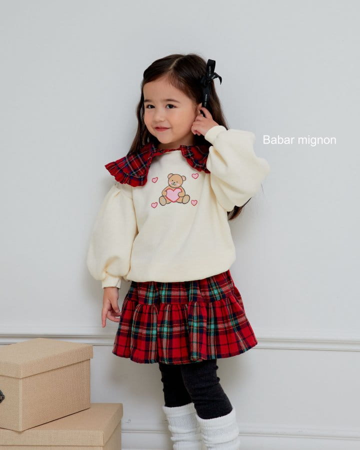 Babar Mignon - Korean Children Fashion - #littlefashionista - Collar Bear Sweatshirt - 2