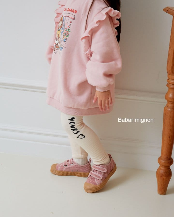 Babar Mignon - Korean Children Fashion - #littlefashionista - Lettering Leggings