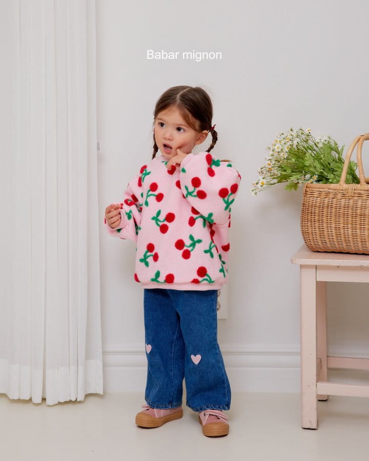 Babar Mignon - Korean Children Fashion - #littlefashionista - Big Cherry Sweatshirt - 7