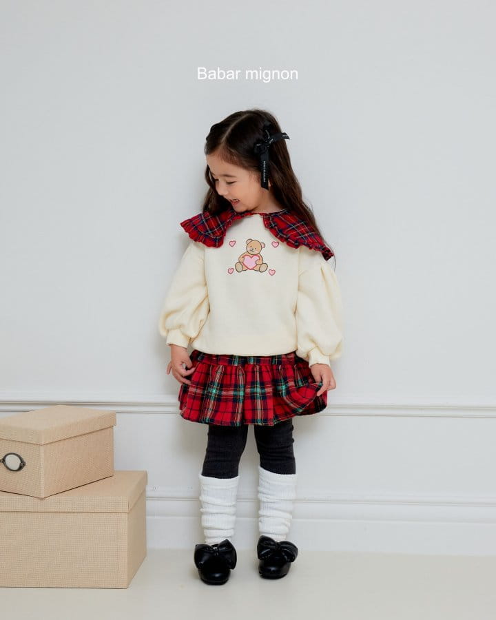 Babar Mignon - Korean Children Fashion - #magicofchildhood - Collar Bear Sweatshirt - 3