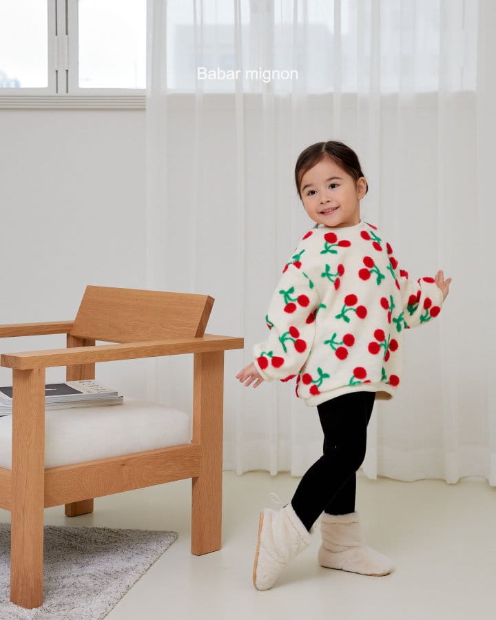 Babar Mignon - Korean Children Fashion - #magicofchildhood - Big Cherry Sweatshirt - 8