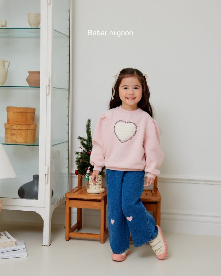 Babar Mignon - Korean Children Fashion - #minifashionista - Bbosong Heart Sweatshirt - 5