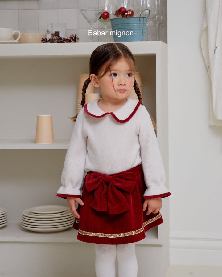 Babar Mignon - Korean Children Fashion - #prettylittlegirls - Ribbon Rib Skirt - 9