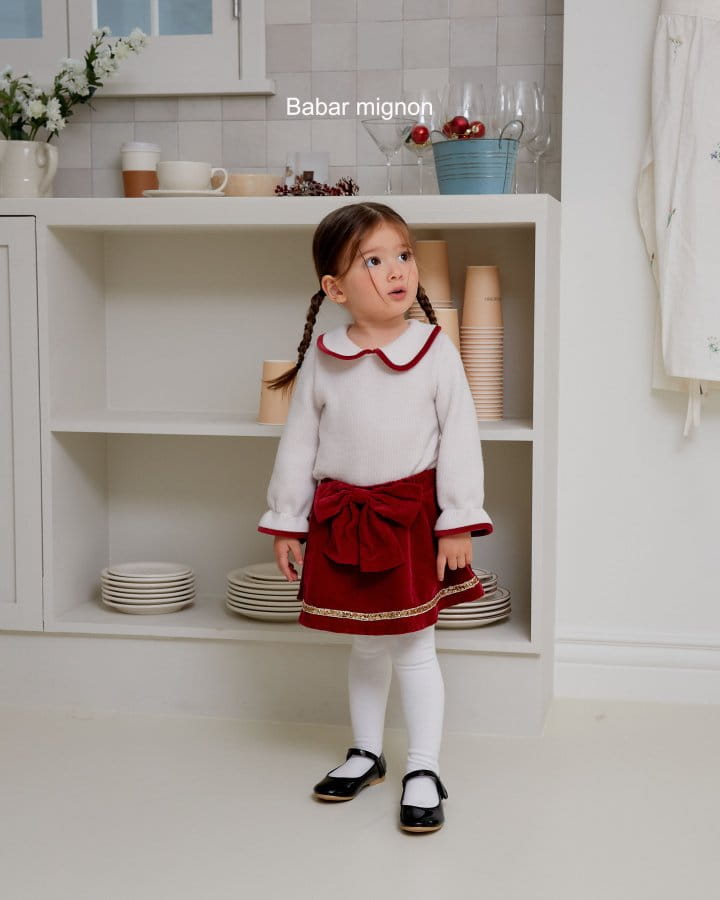 Babar Mignon - Korean Children Fashion - #prettylittlegirls - Piping Circle Tee - 8