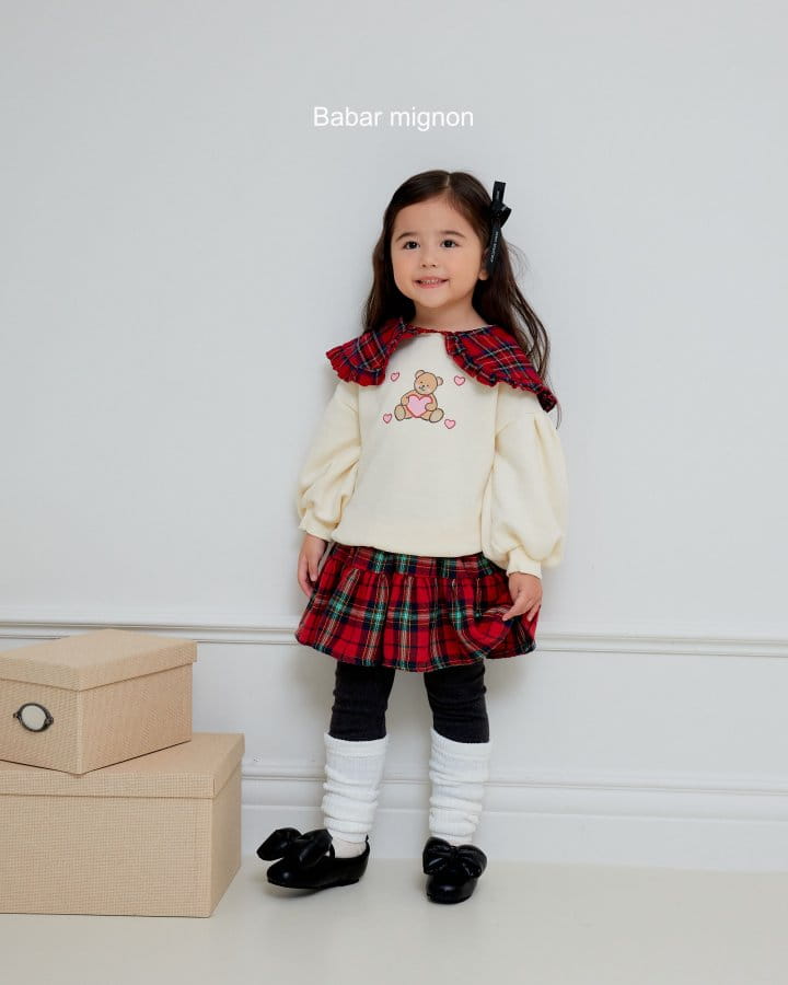 Babar Mignon - Korean Children Fashion - #prettylittlegirls - Collar Bear Sweatshirt - 5