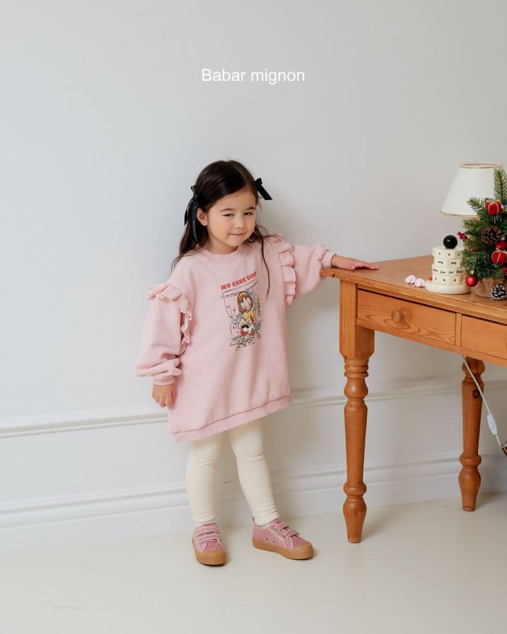 Babar Mignon - Korean Children Fashion - #minifashionista - Lettering Leggings - 4