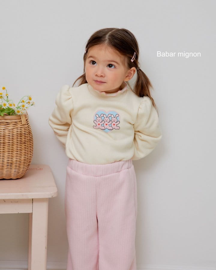 Babar Mignon - Korean Children Fashion - #prettylittlegirls - Three Friends Rib Tee - 12