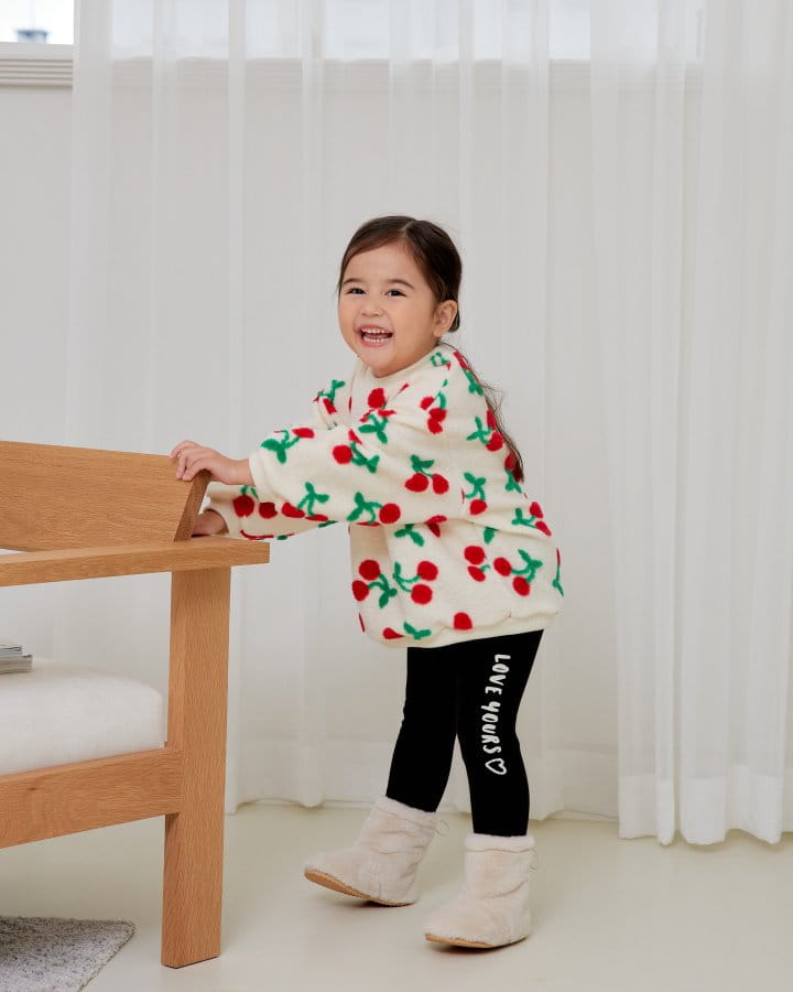 Babar Mignon - Korean Children Fashion - #prettylittlegirls - Big Cherry Sweatshirt - 10