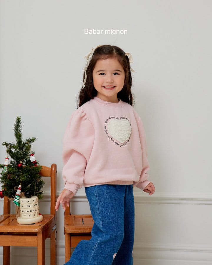 Babar Mignon - Korean Children Fashion - #prettylittlegirls - Bbosong Heart Sweatshirt - 6