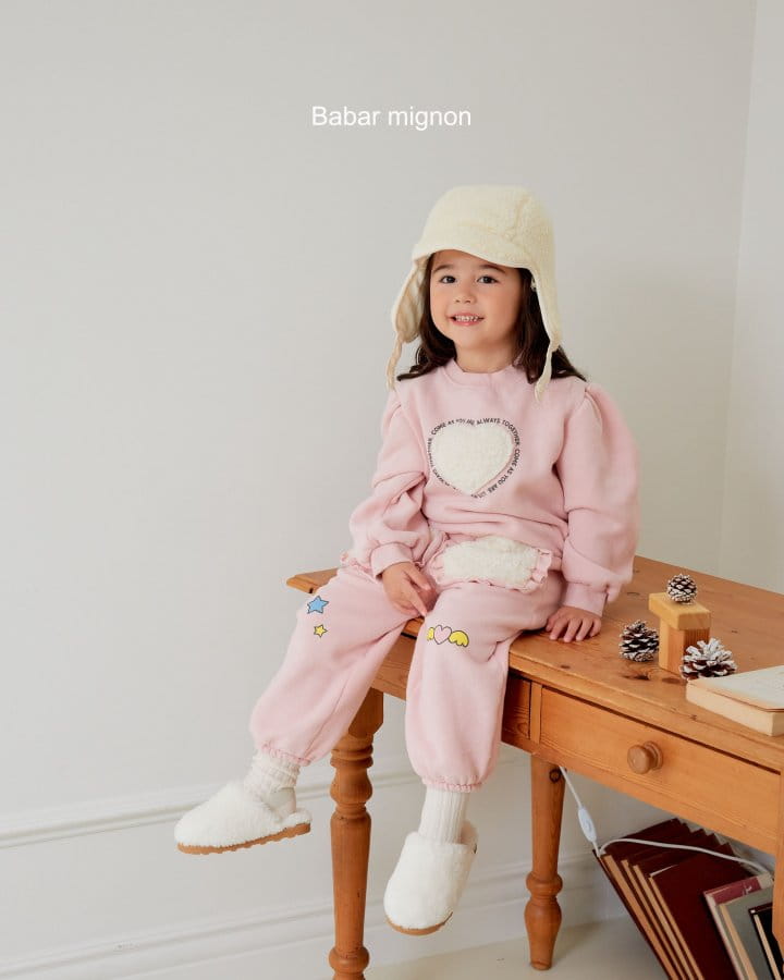 Babar Mignon - Korean Children Fashion - #stylishchildhood - Bbosong Heart Sweatshirt - 9