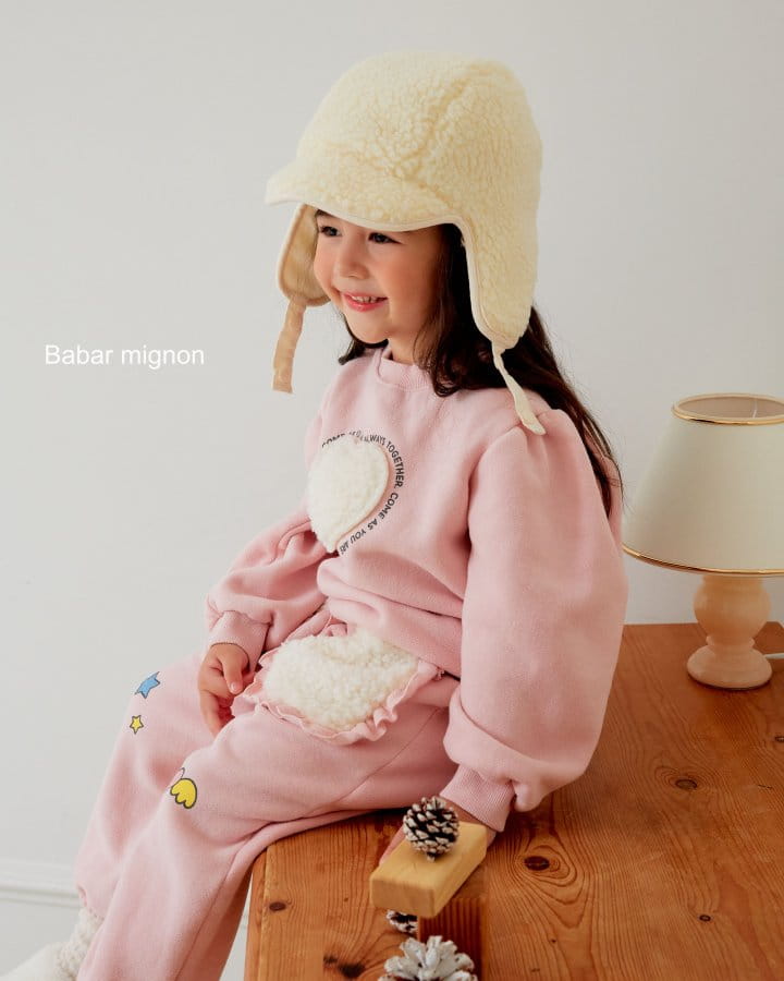 Babar Mignon - Korean Children Fashion - #toddlerclothing - Bbosong Heart Sweatshirt - 8