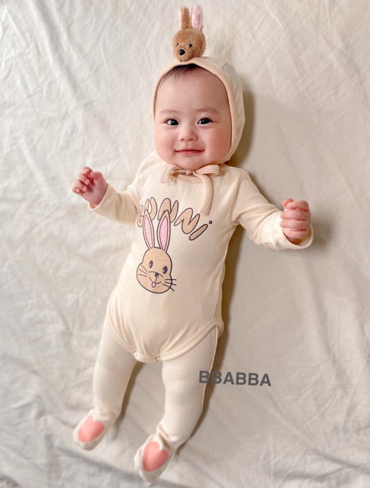 Bbabba - Korean Baby Fashion - #babyboutique - Bunny Bonnet Set - 5
