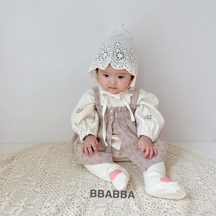 Bbabba - Korean Baby Fashion - #babyboutiqueclothing - Punching Lace one-piece