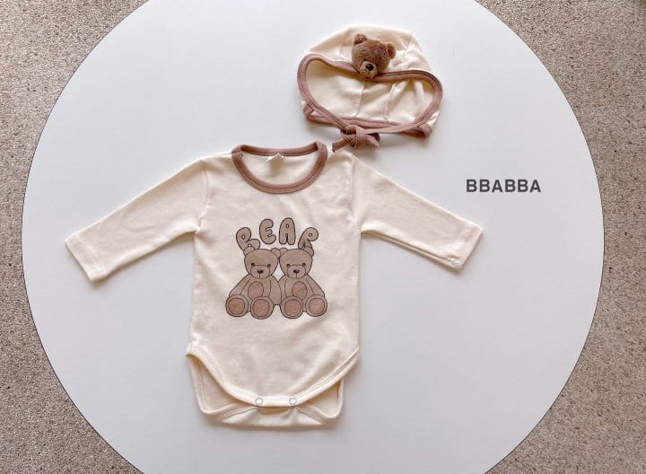 Bbabba - Korean Baby Fashion - #babyboutiqueclothing - Bear bonnet Set - 5