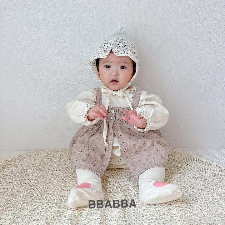 Bbabba - Korean Baby Fashion - #babyclothing - Punching Lace one-piece - 2