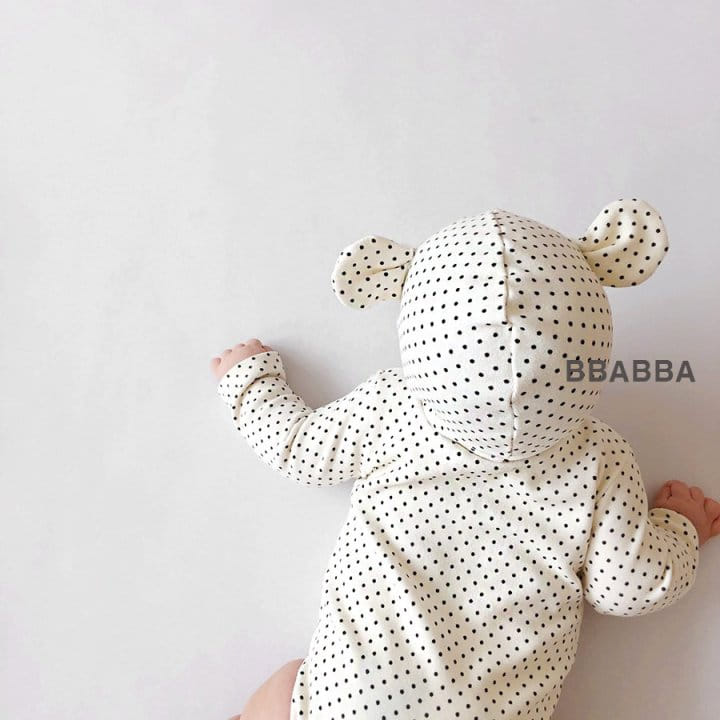 Bbabba - Korean Baby Fashion - #babyclothing - Dot Bear Bonnet Bodysuit Set - 8