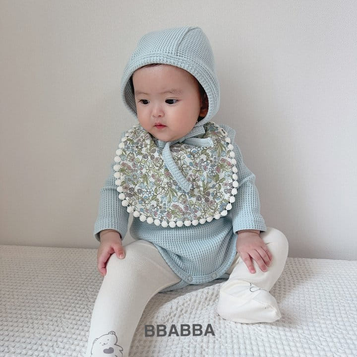 Bbabba - Korean Baby Fashion - #babyboutiqueclothing - Butter Waffle Bonnet Bodysuit Set - 4