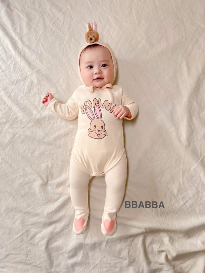 Bbabba - Korean Baby Fashion - #babyclothing - Bunny Bonnet Set - 7