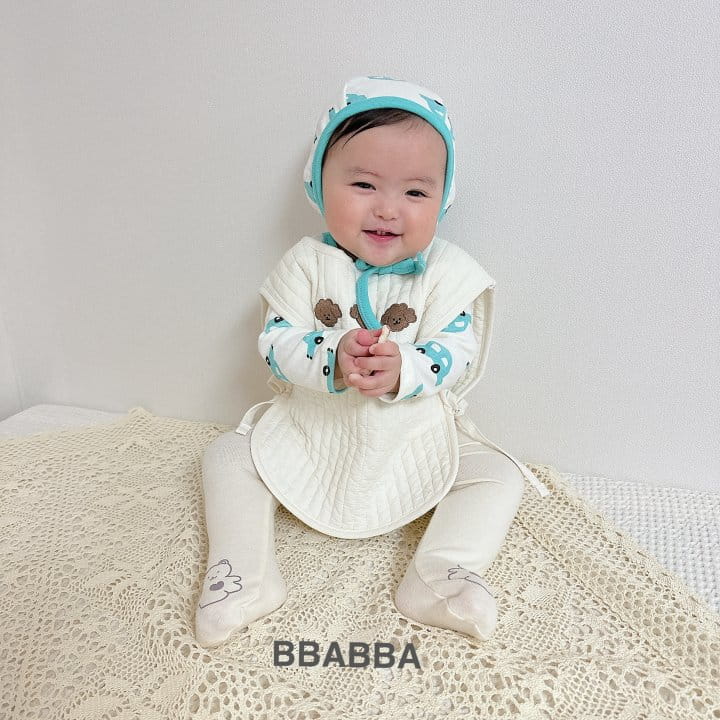 Bbabba - Korean Baby Fashion - #babyclothing - Quilted Embroidery Sleep Vest - 6