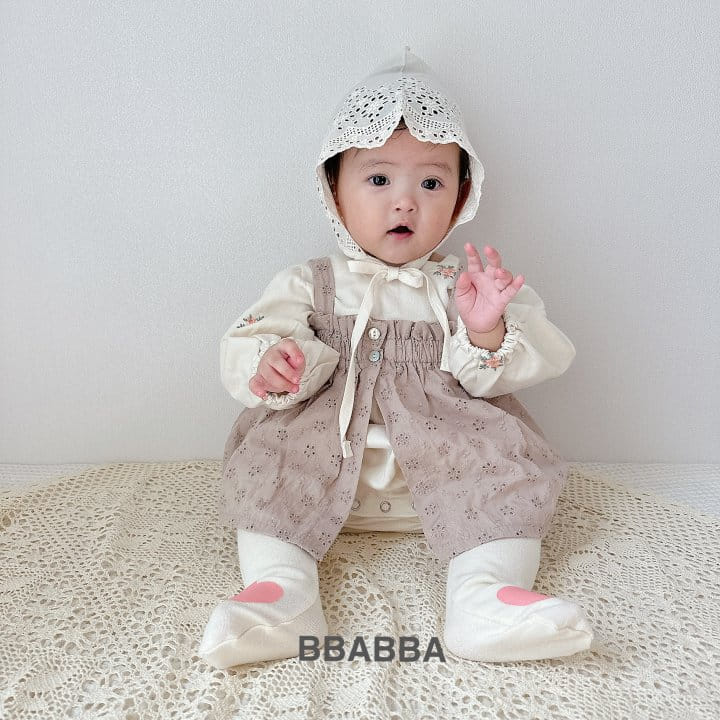 Bbabba - Korean Baby Fashion - #babyfashion - Punching Lace one-piece - 3