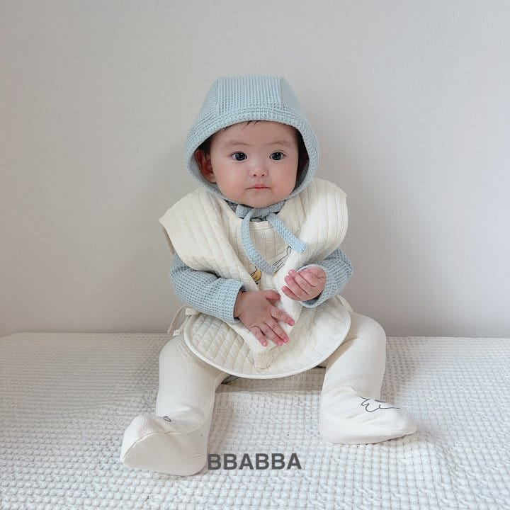 Bbabba - Korean Baby Fashion - #babyfashion - Butter Waffle Bonnet Bodysuit Set - 5