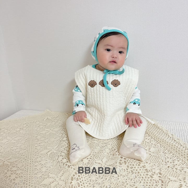 Bbabba - Korean Baby Fashion - #babyfashion - Quilted Embroidery Sleep Vest - 7