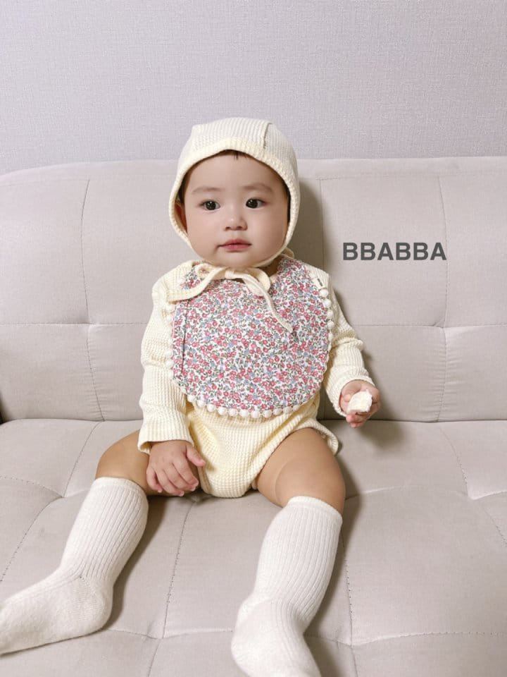 Bbabba - Korean Baby Fashion - #babygirlfashion - Butter Waffle Bonnet Bodysuit Set - 7